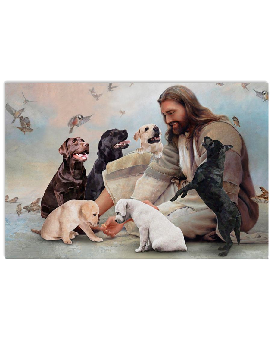 17 God surrounded by Labrador angels Poster 1 1