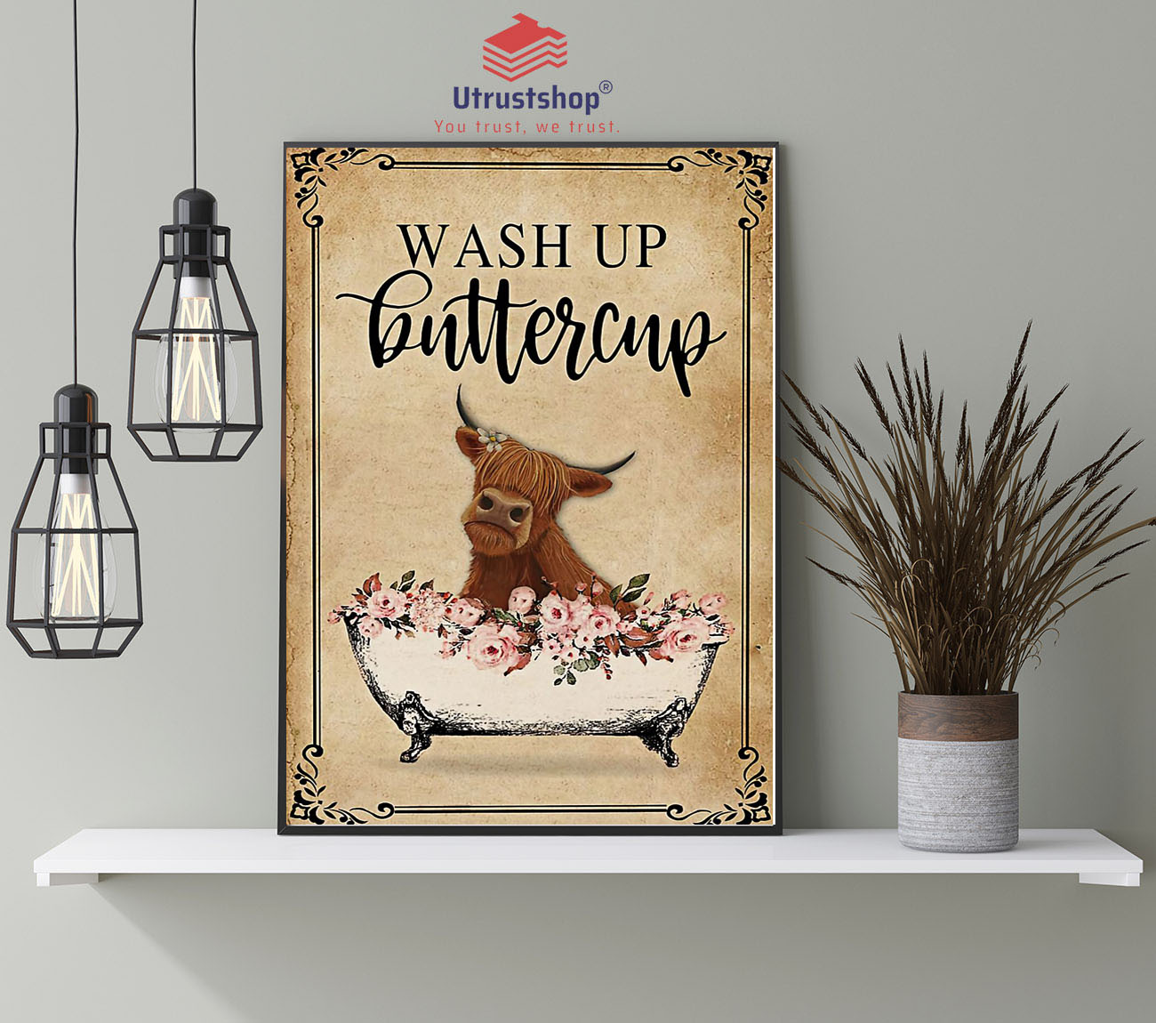 Cow wash up buttercup poster4