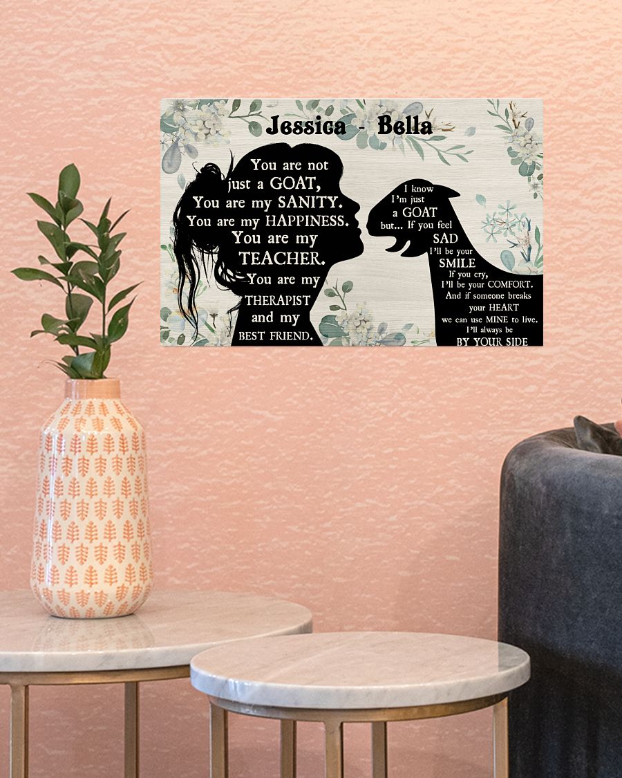 Girl and Goat you are not just a Goat you are my sanity custom name poster 1