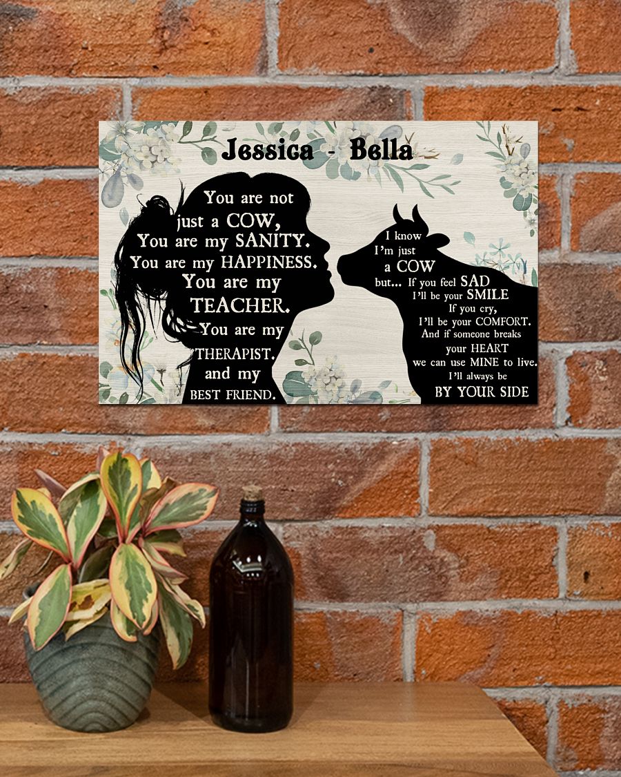 Girl and Cow you are not just a Cow you are my sanity custom name poster 2