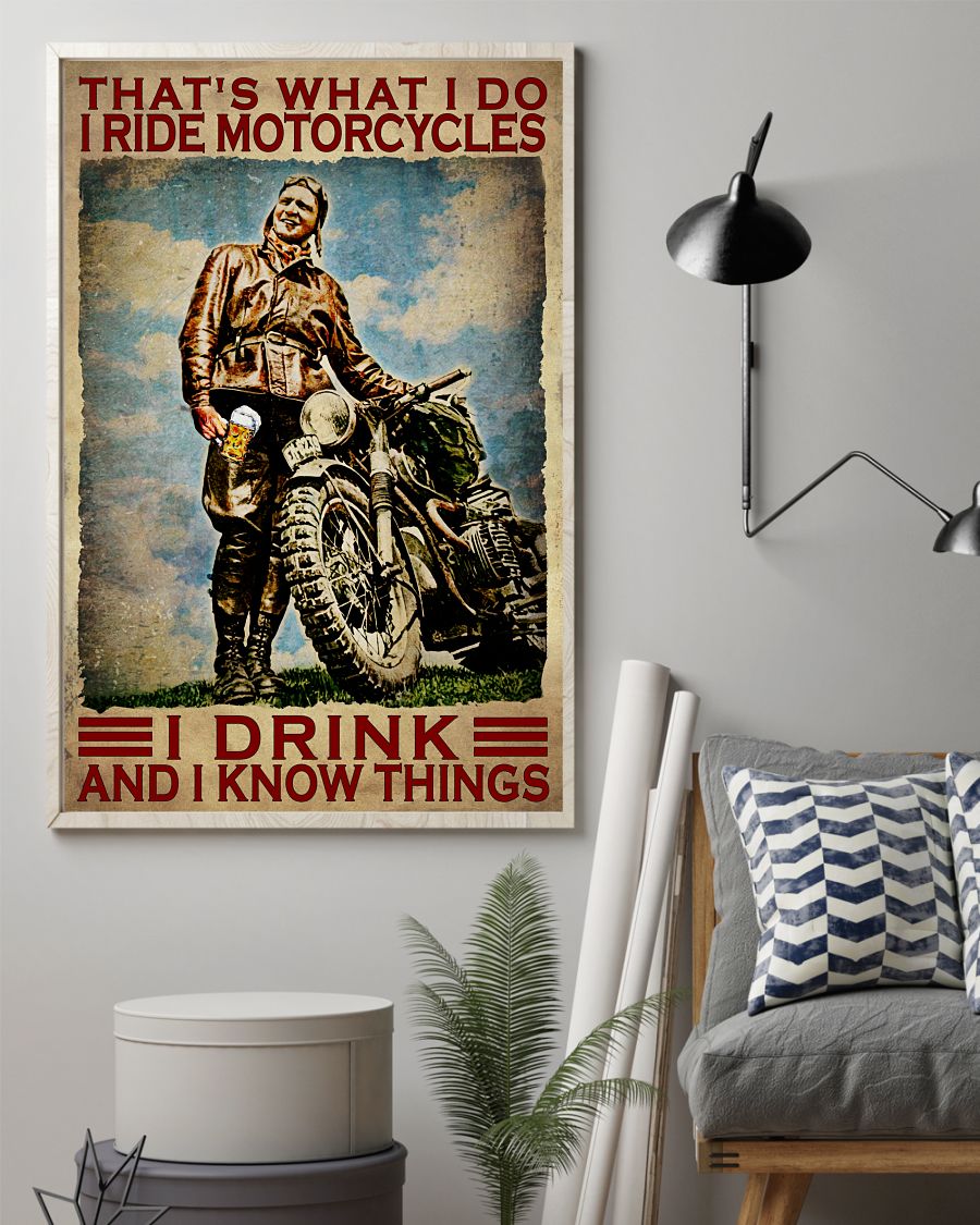 Thats what I do I ride motorcycles poster 1