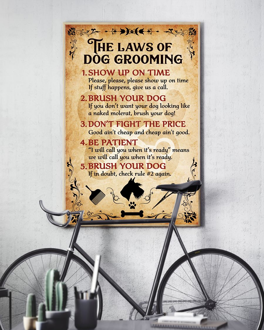 The laws of dog grooming poster 3