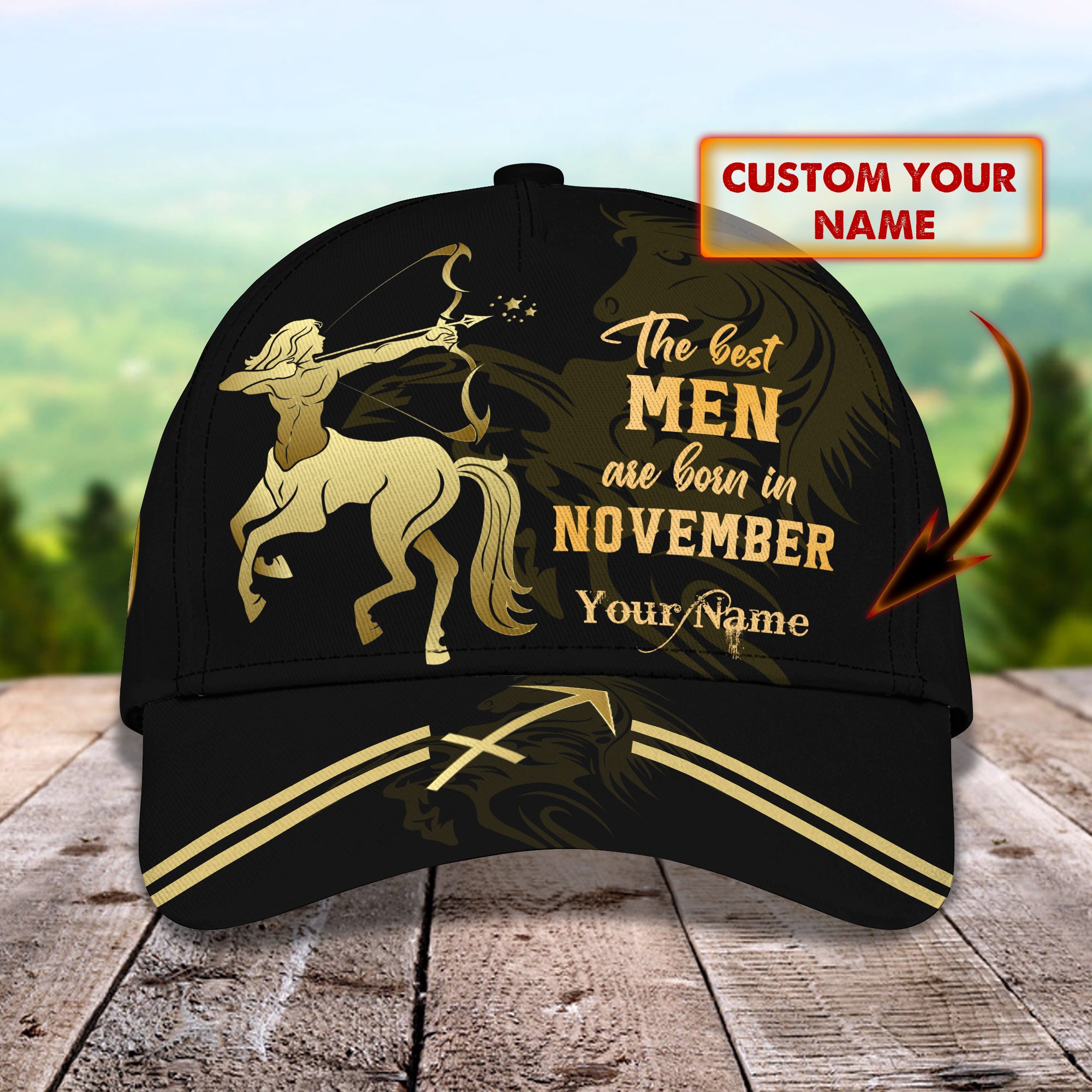 10 Sagittarius The Best Men Are Born In November Personalized Name Cap 1