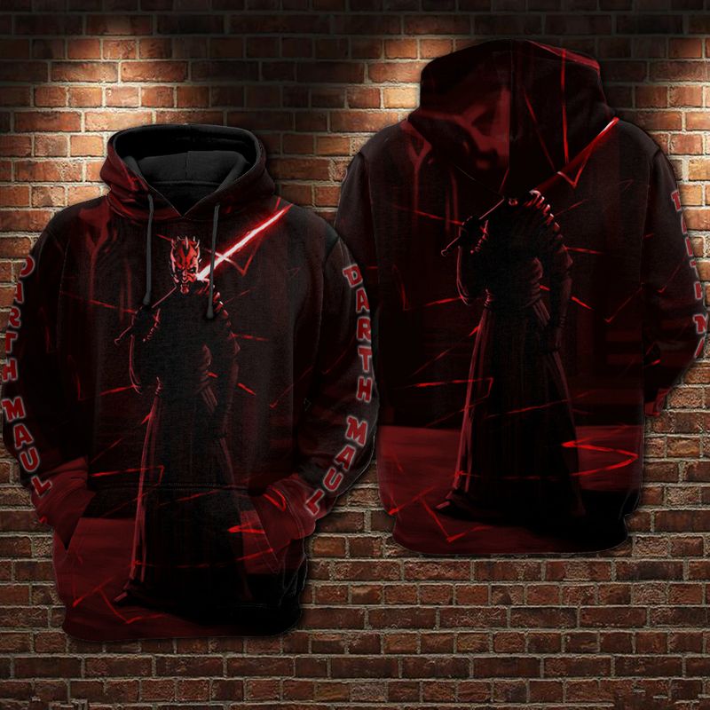 11 Darth maul lightsaber 3d overprint hoodie 1