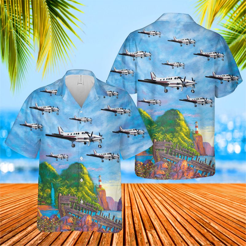 13 Beech King Air 90 Hawaiian Shirt And Short 1