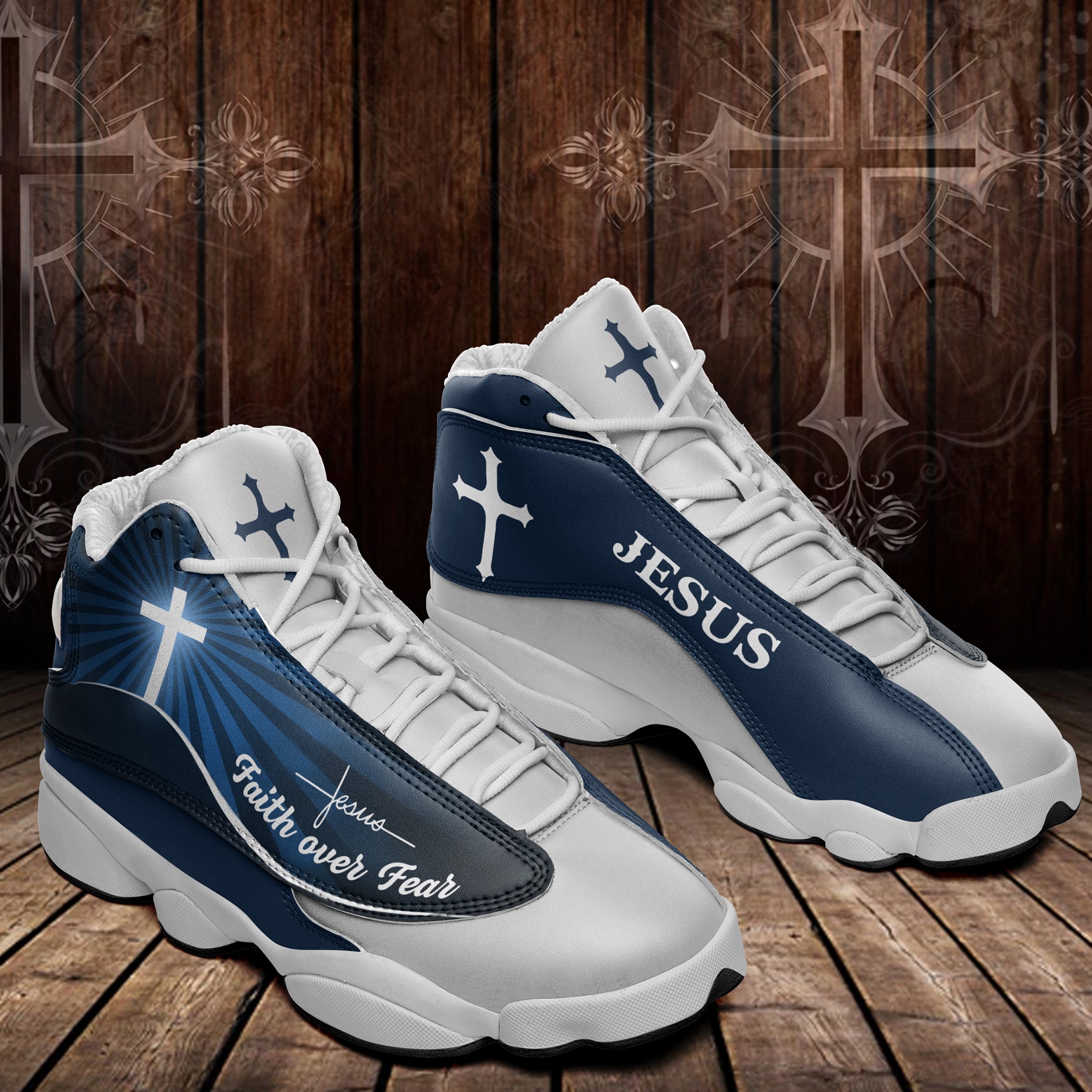 14 Jesus Faith over fear jordan 13 sneakers 1
