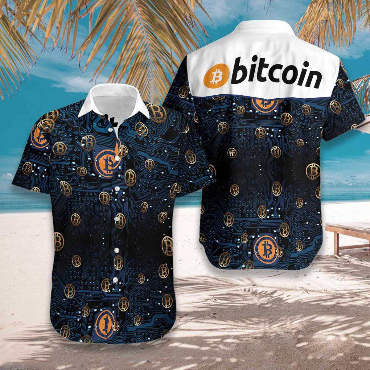 2 Bitcoin Logo Hawaiian Shirt 2
