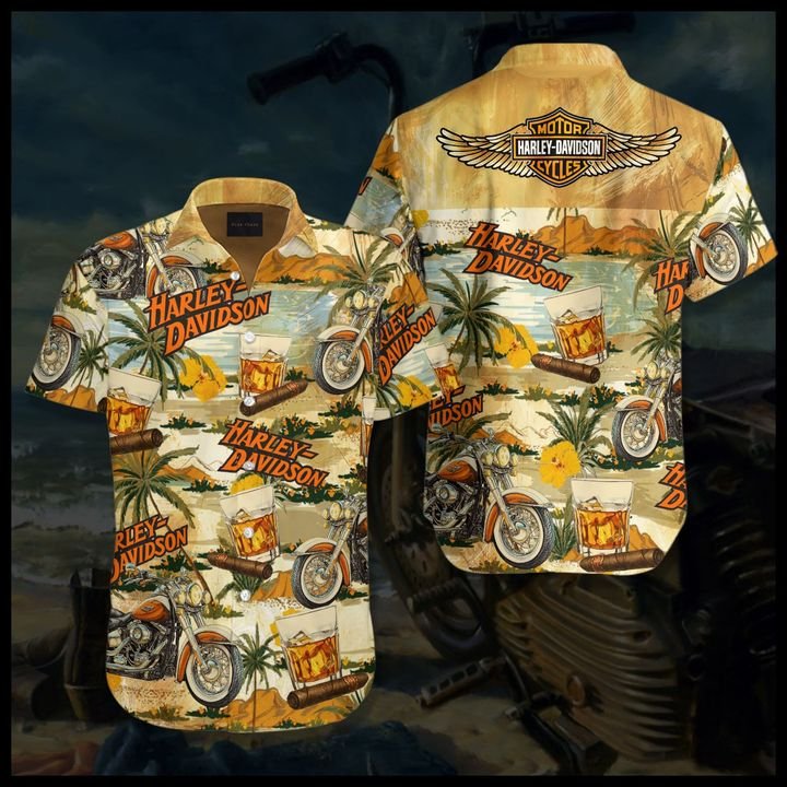 Harley Davidson Hawaiian shirt and short