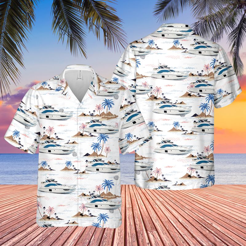 22 Azimut Yacht USA Hawaiian Shirt And Short 1