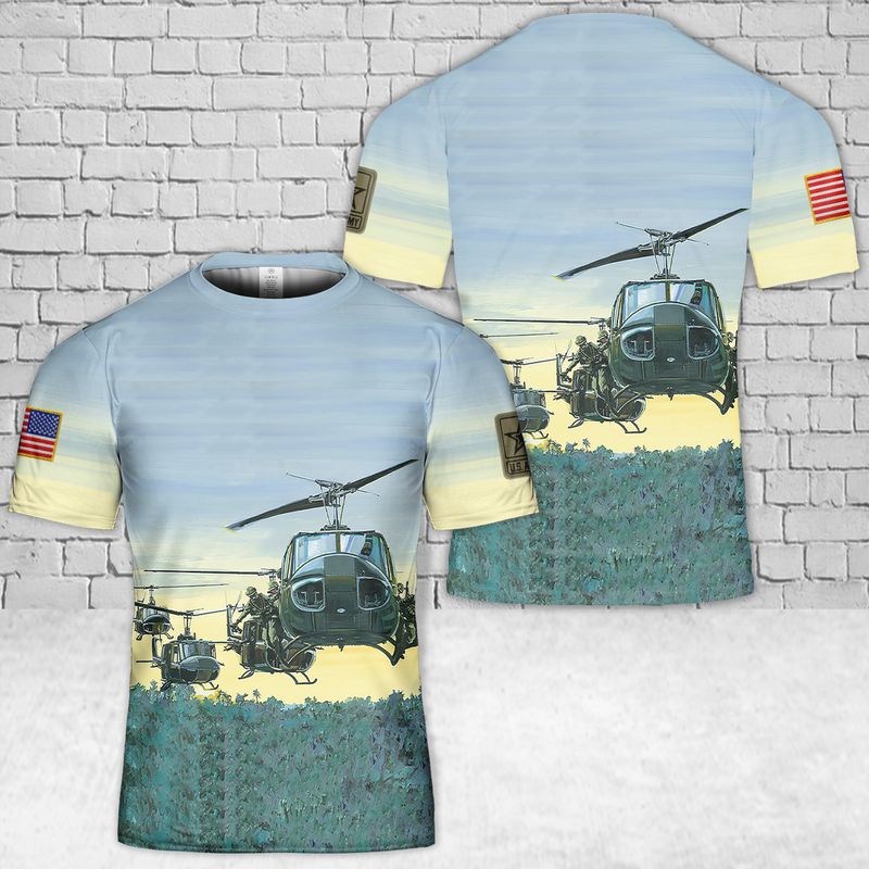 27 US Army UH 1H Huey 3D T Shirt 1