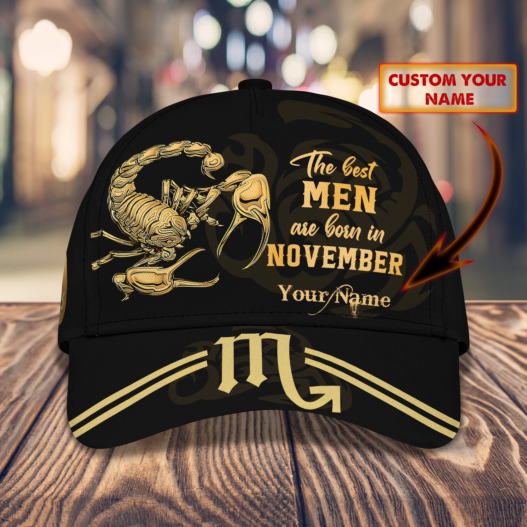 3 Scorpius The Best Men Are Born In November Personalized Name Cap 1