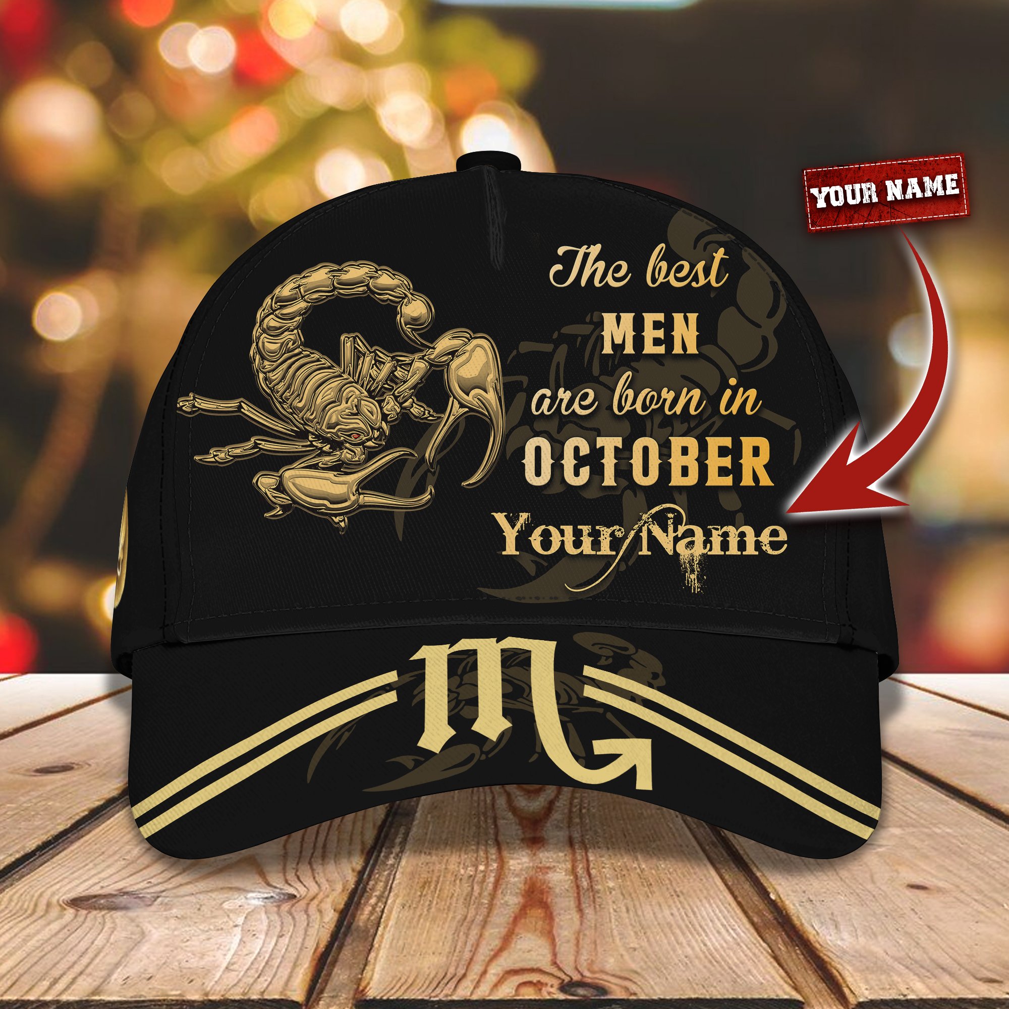 5 Scorpius The Best Men Are Born In October Personalized Name Cap 1