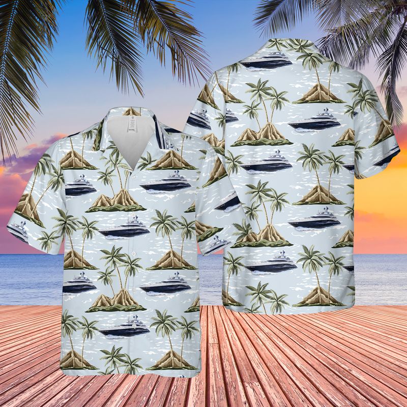 7 Princess Yachts America Hawaiian Shirt and Short 1