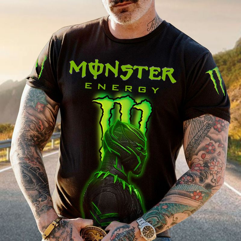 8 Black Panther Monster Energy T shirt 1
