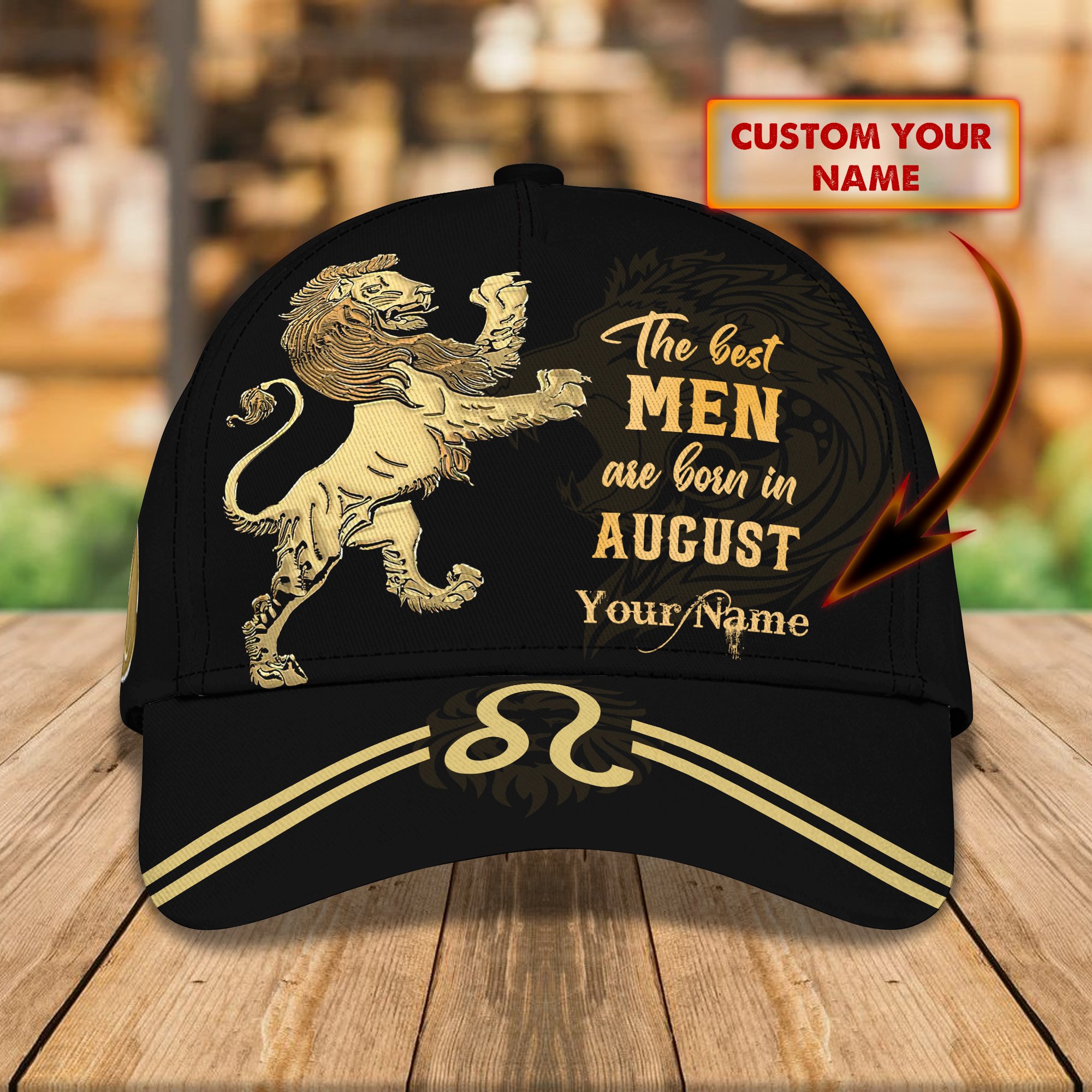 9 Leo The Best Men Are Born In August Personalized Name Cap 1
