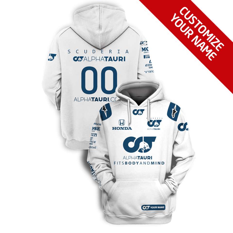 Alphatauri F1 racing custom name 3d hoodie and shirt