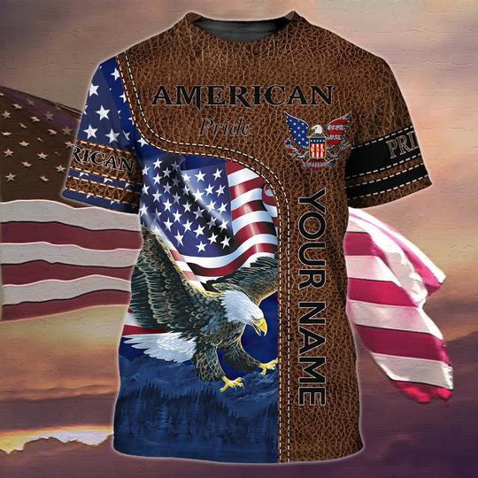 American pride custom name 3d T shirt 1