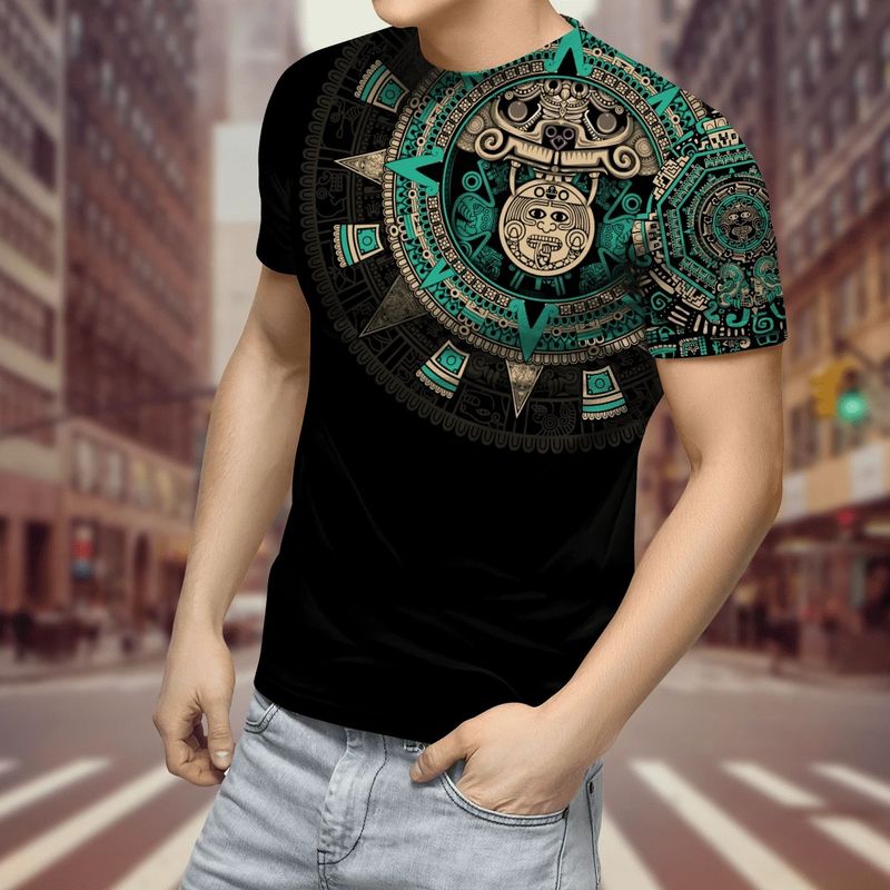 Aztec Mexico 3D over print hoodie and shirt3