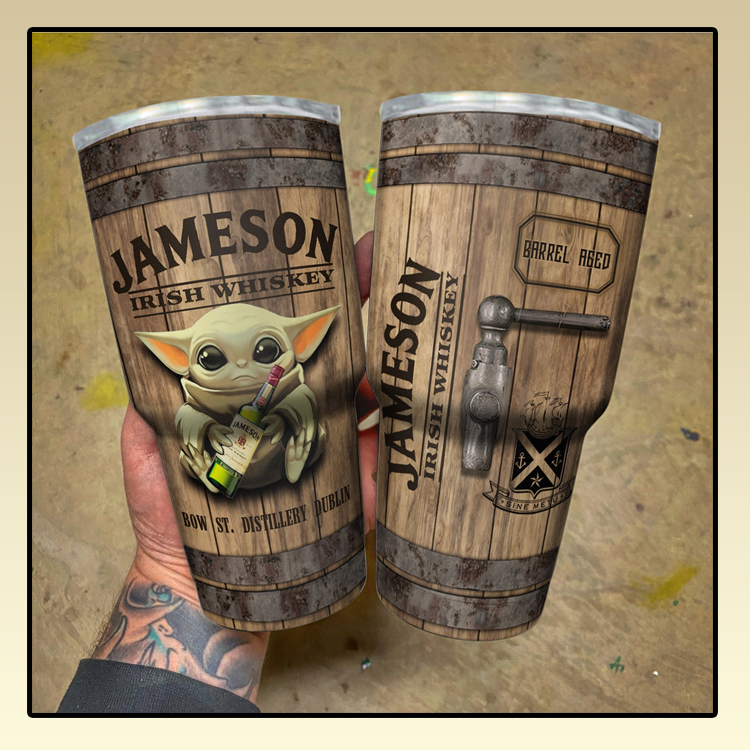 Baby Yoda Jameson Irish Whiskey bow tumbler1