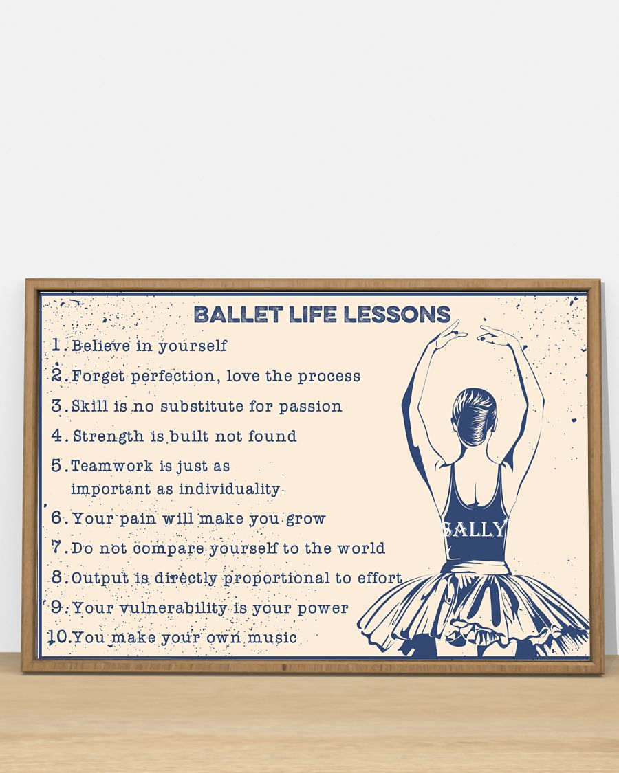 Ballet life lessons custom name poster 1