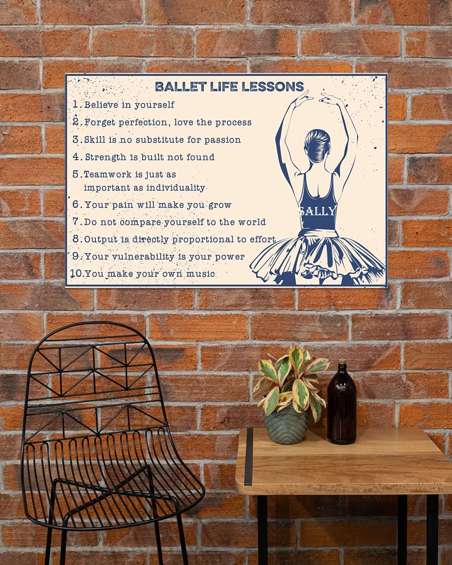 Ballet life lessons custom name poster 2