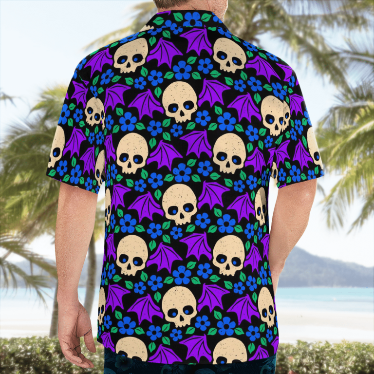 Bat Skull Hawaiian Shirt 4