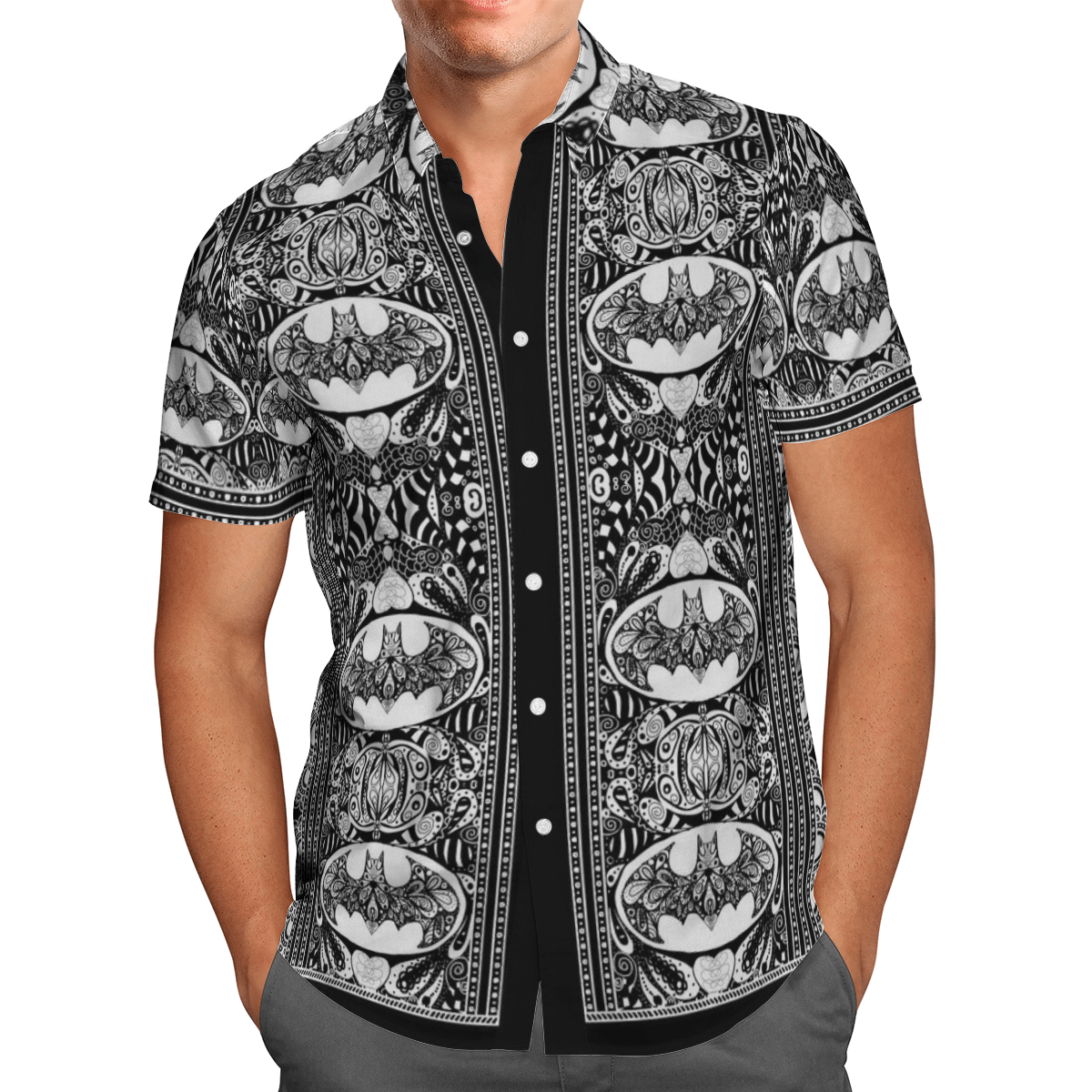 Batman Pattern hawaiian shirt 1