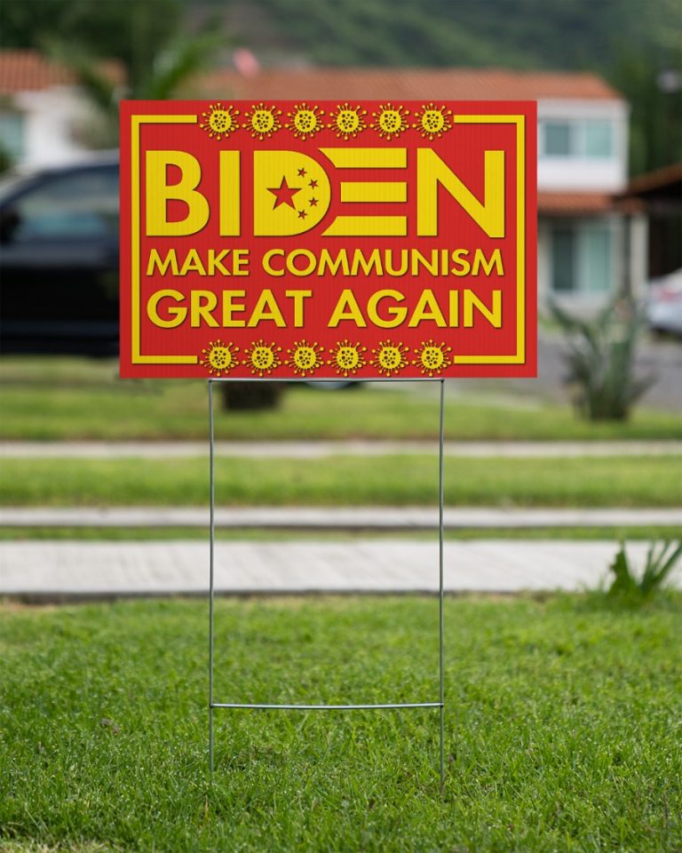 Biden make communism great again Yard Sign 1