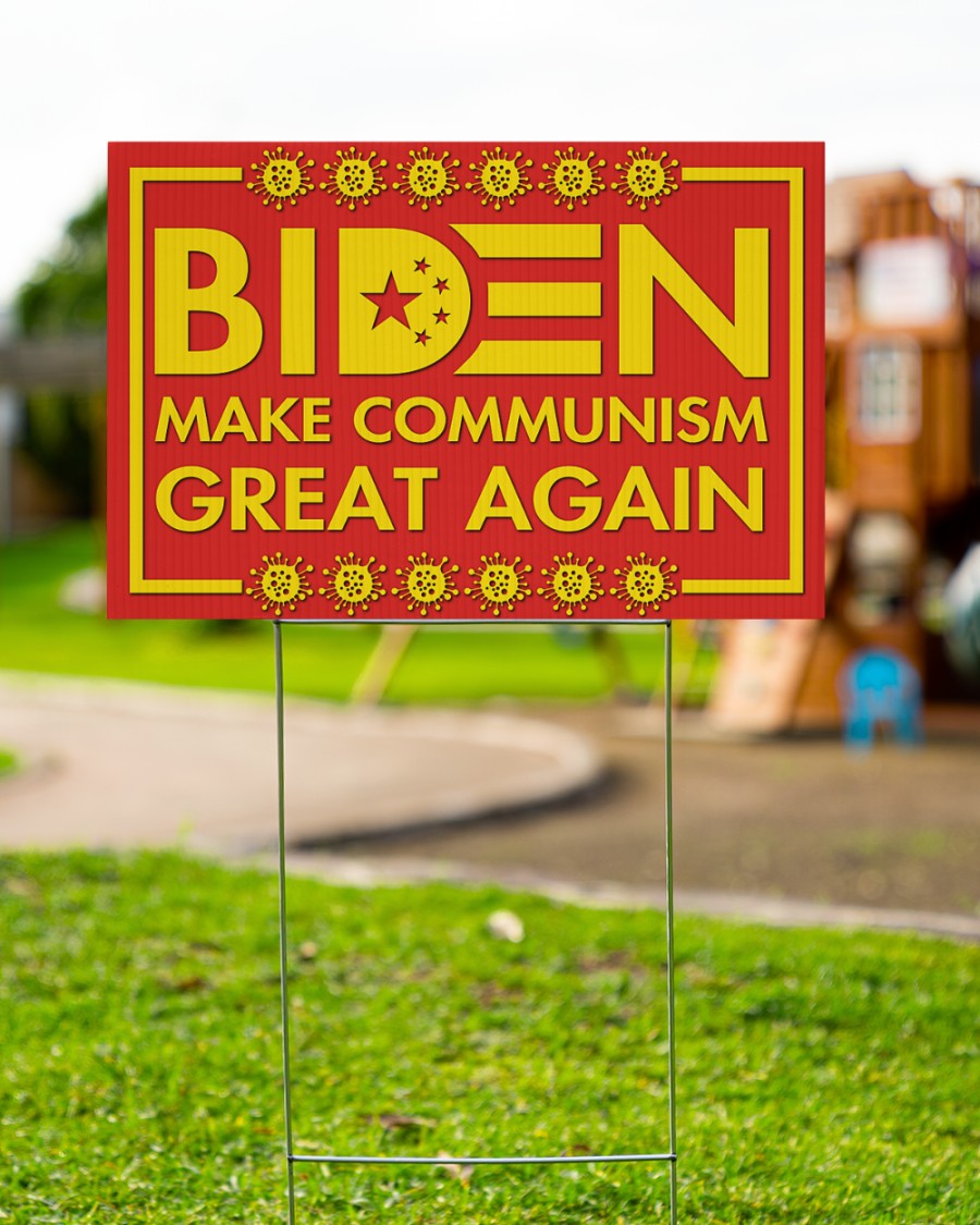 Biden make communism great again Yard Sign 2