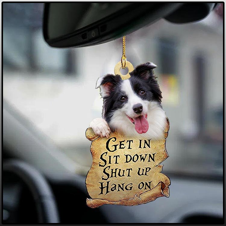 Border Collie get in sit down shut up hang out ornament4