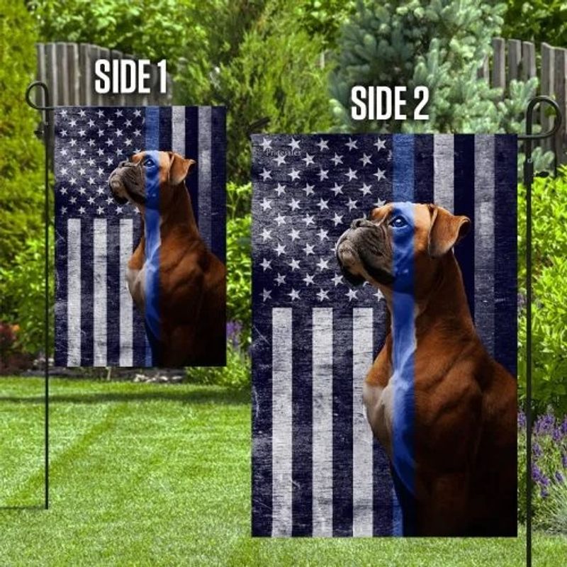 Boxer the thin blue line American US flag1