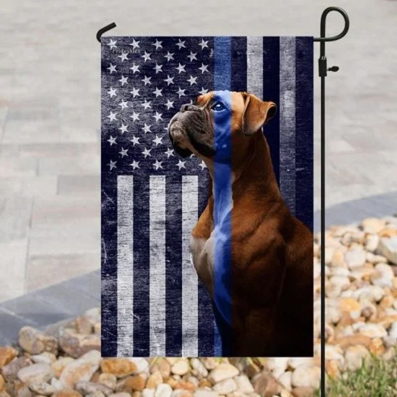 Boxer the thin blue line American US flag3