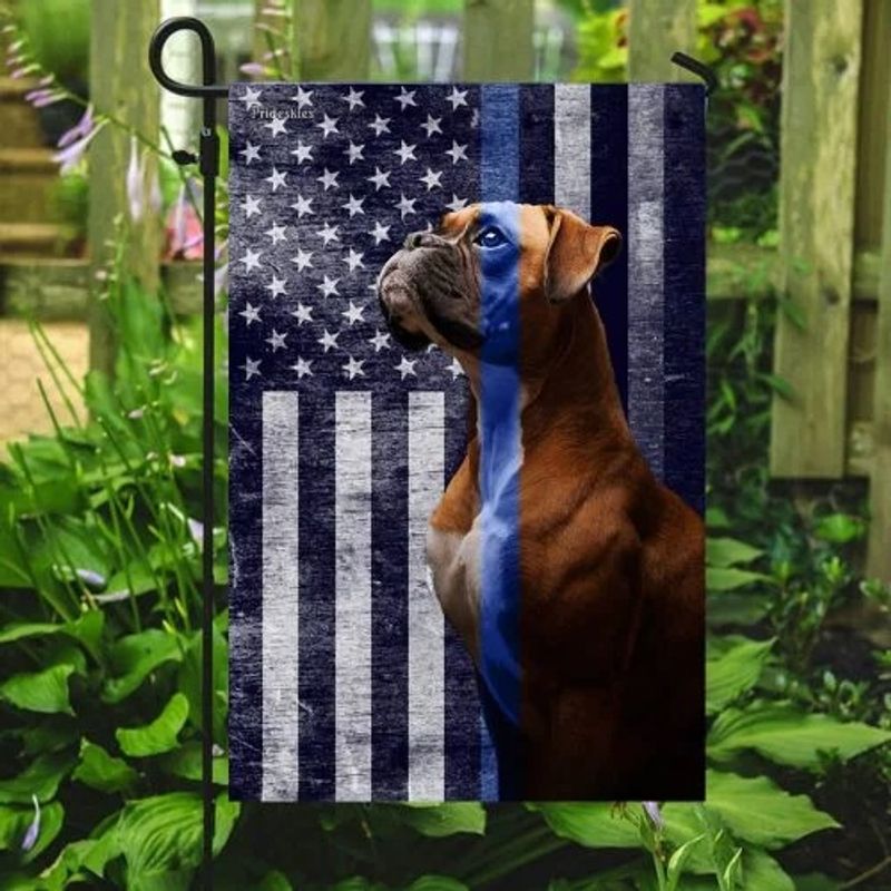 Boxer the thin blue line American US flag4