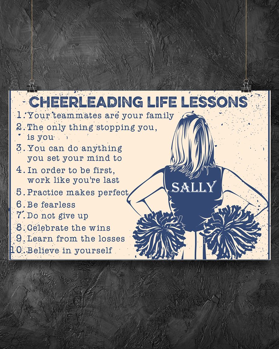 Cheerleading life lessons custom name poster 1