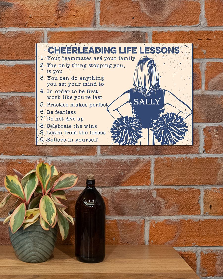 Cheerleading life lessons custom name poster 3