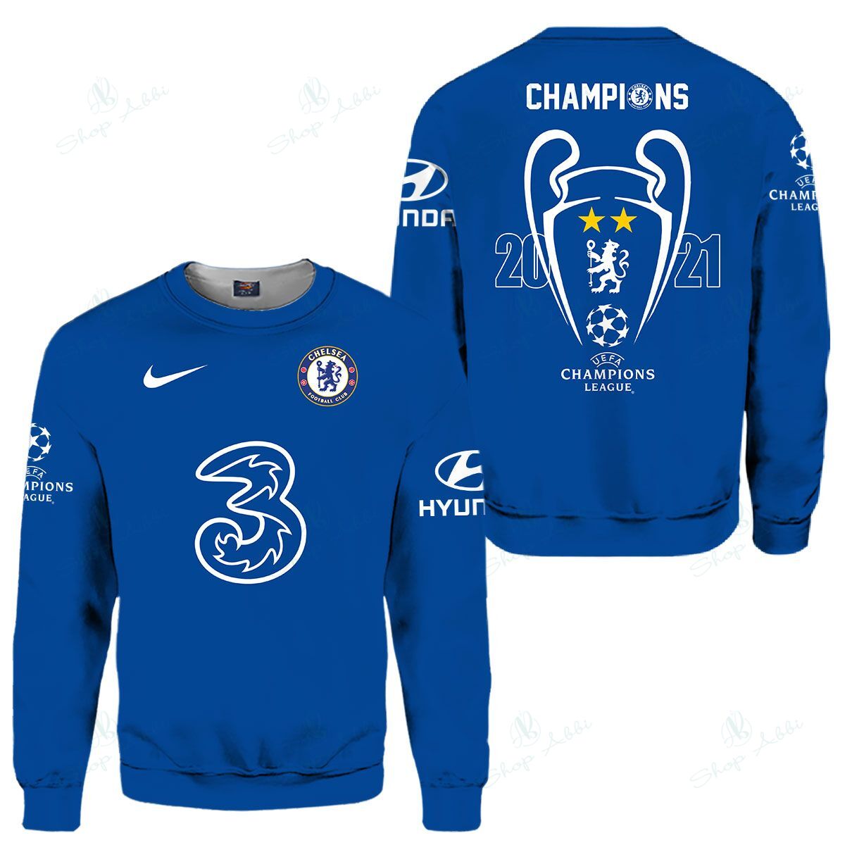 Chelsea champions 2021 3d hoodie and shirt 1
