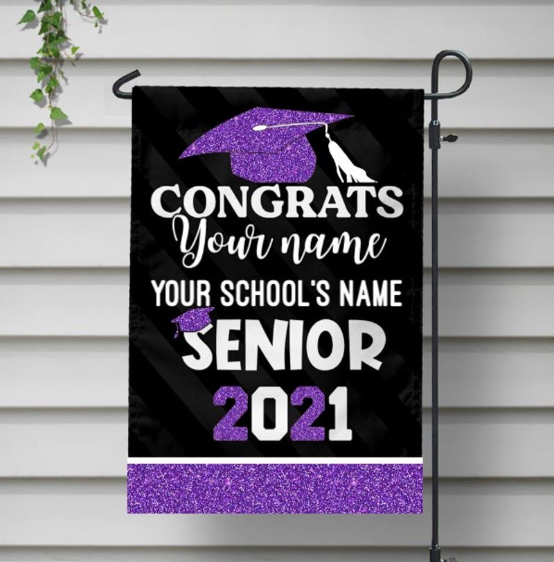 Congrats senior 2021 custom name and school name flag2