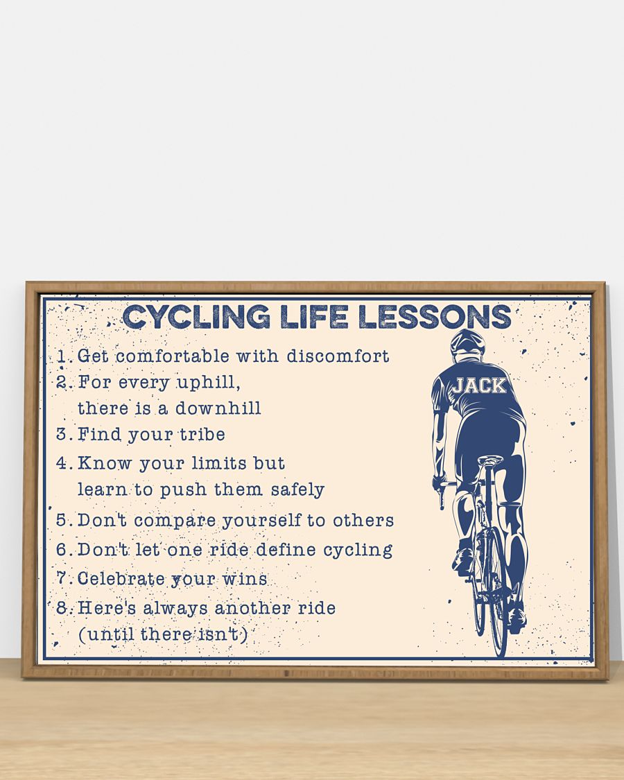 Cycling llife lessons custom name poster 1