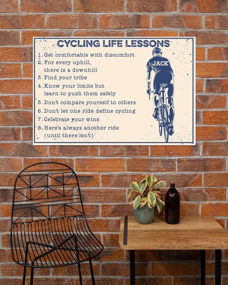 Cycling llife lessons custom name poster 2