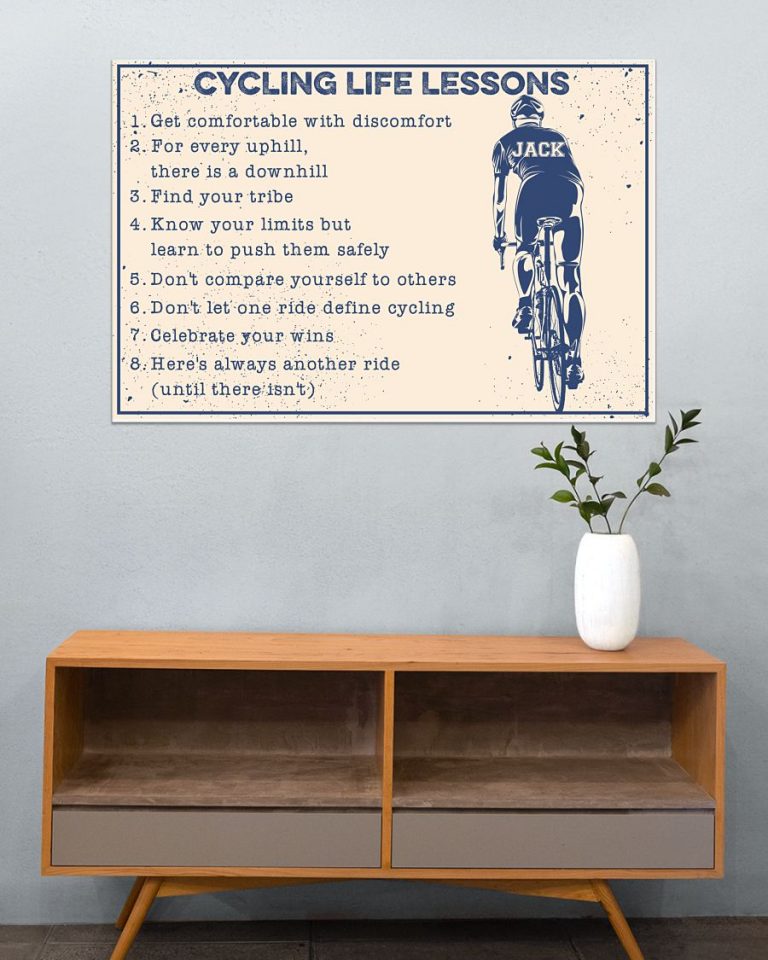 Cycling llife lessons custom name poster 3