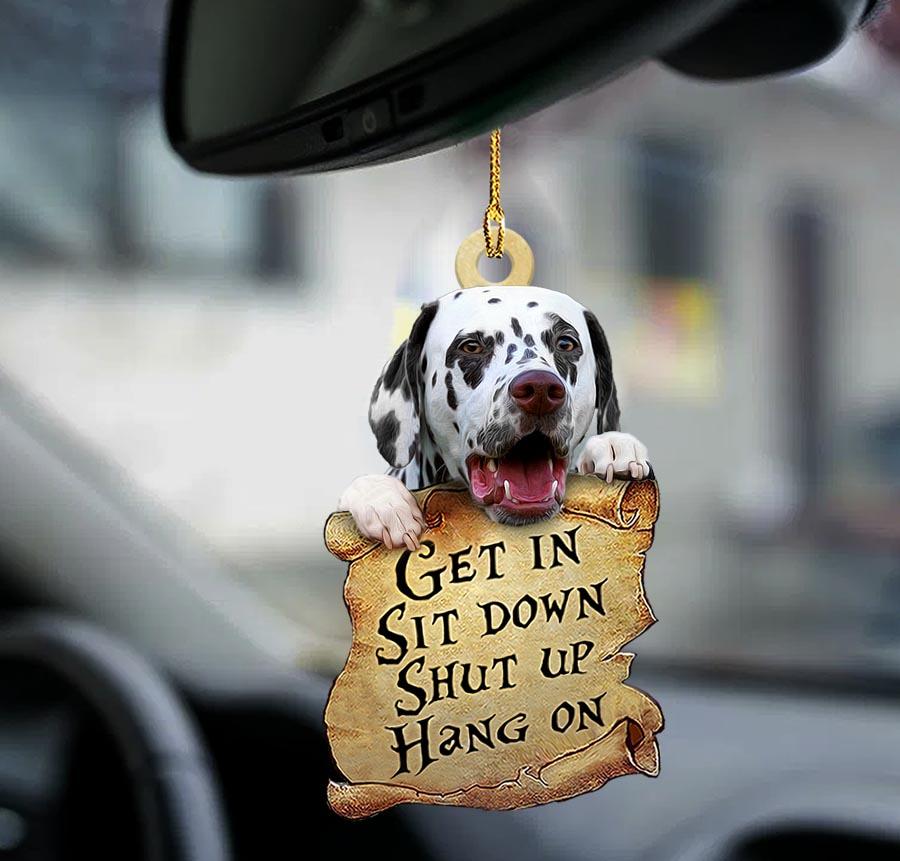 Dalmatian get in sit down shut up hang out ornament1