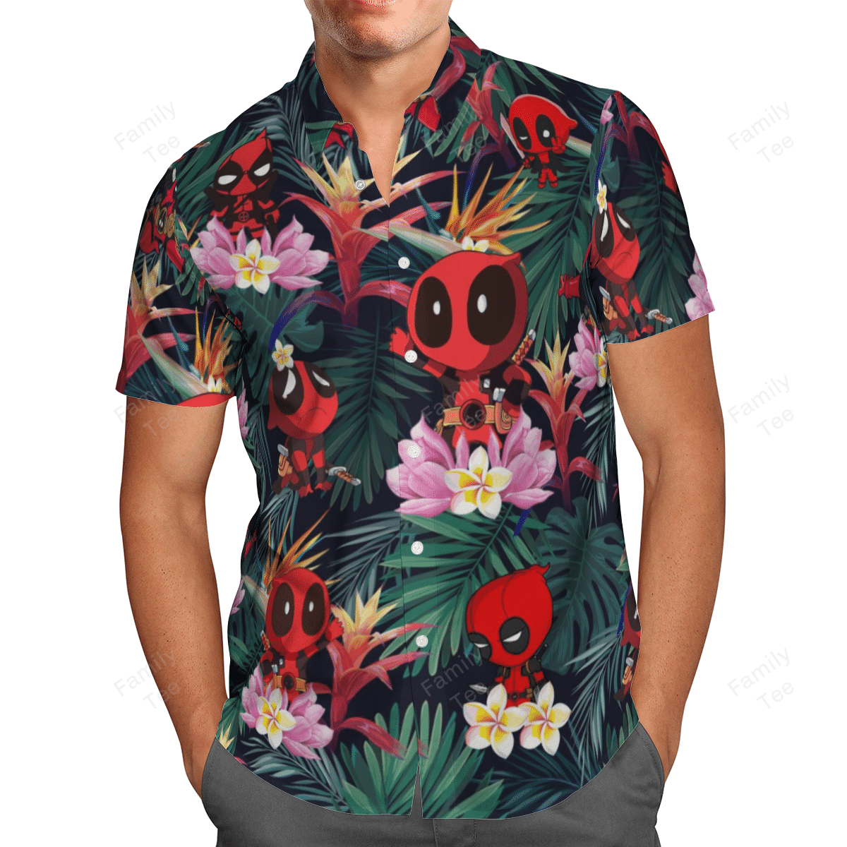 Deadpool Hawaiian shirt and short 1