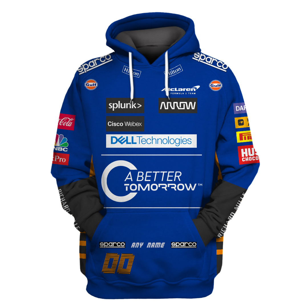 Dell Technologies F1 racing custom name 3d hoodie and shirt
