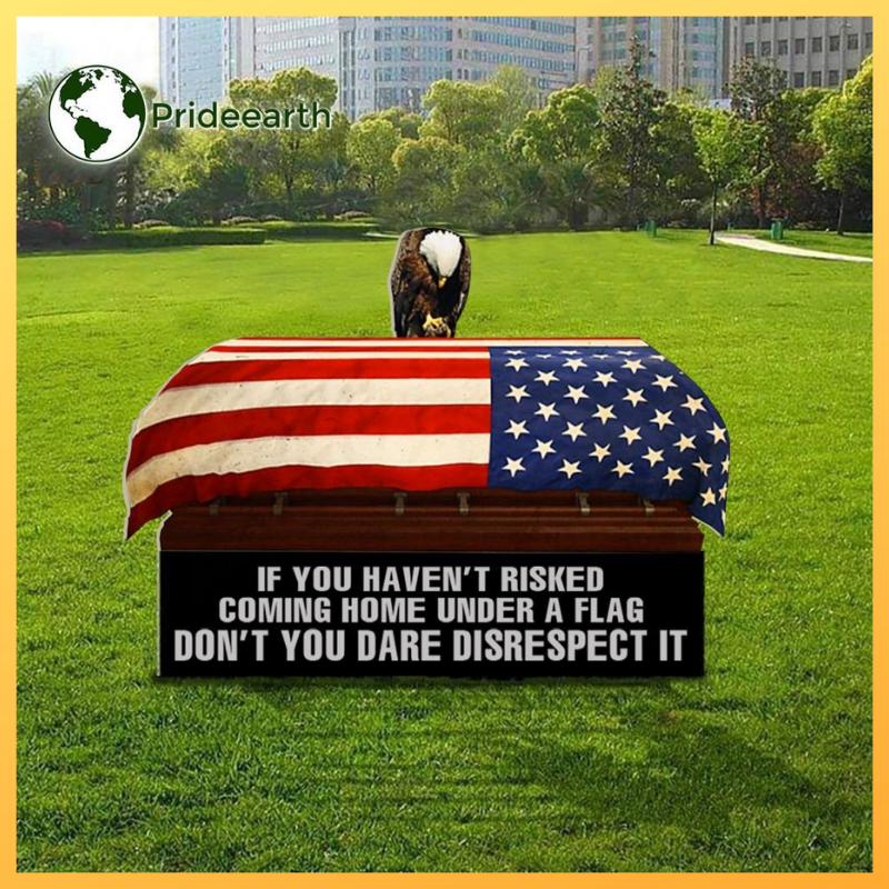 Dont You Dare Disrespect It Eagle American flag yard sign