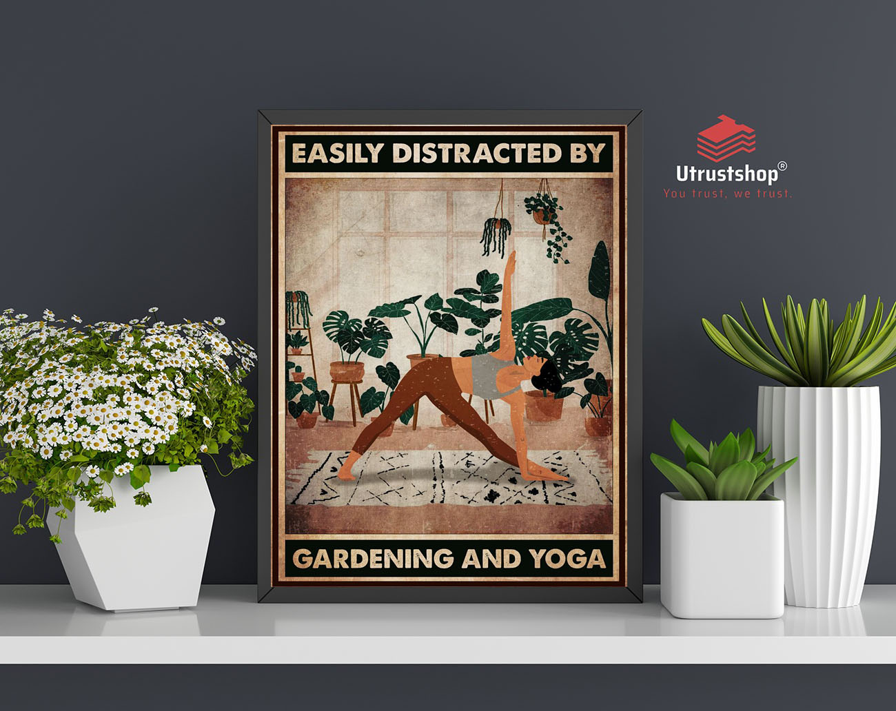 Easily distracted by gardening and yoga poster3
