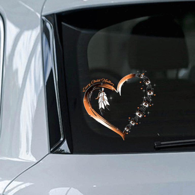 Every child matters native heart decal 3