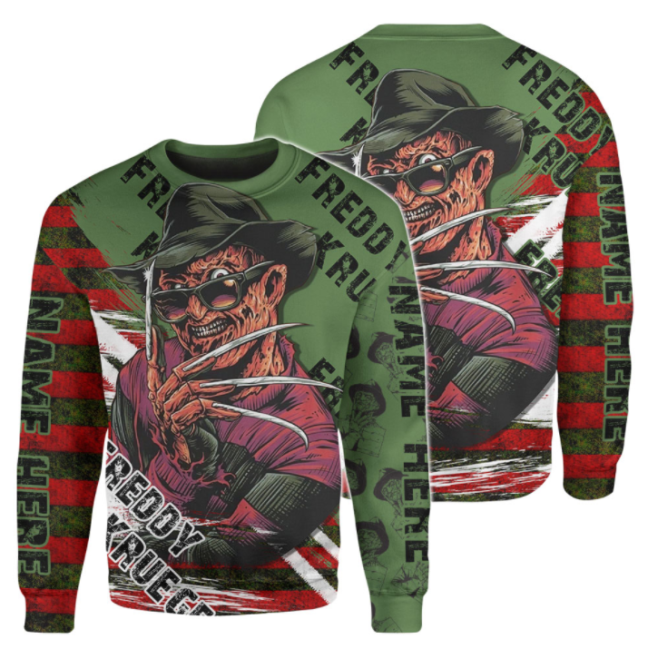 Freddy Krueger A nightmare on Elm street custom name hoodie and shirt 1