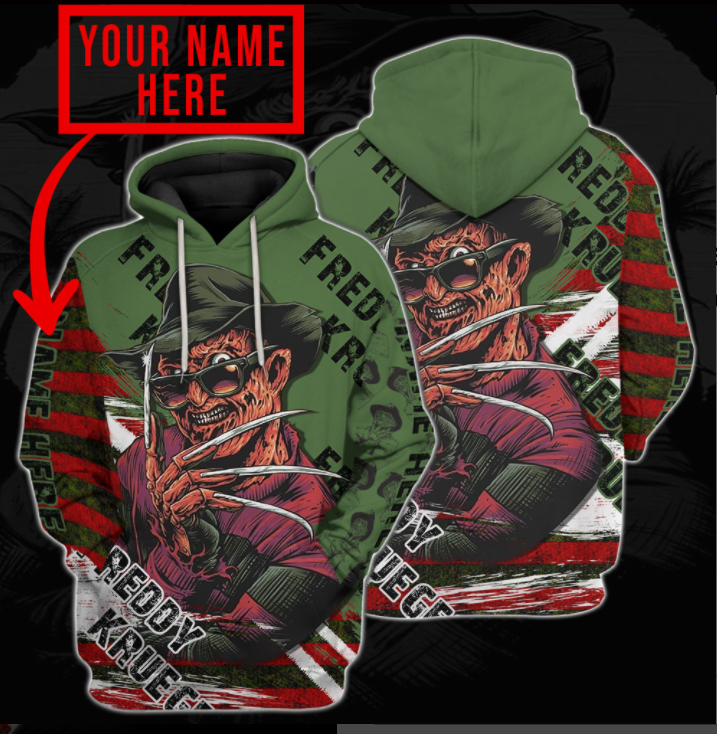 Freddy Krueger A nightmare on Elm street custom name hoodie and shirt