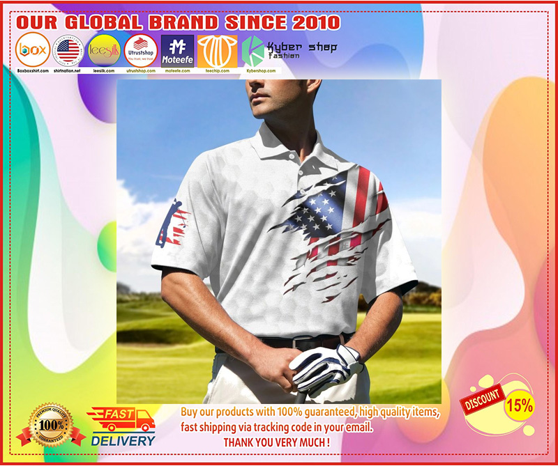 Golf American Flag Polo Shirt4 1