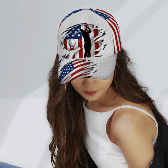 Golfer American flag cap3
